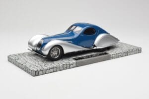 Talbot-Lago T150 C-SS Coupe Blauw Zilver Minichamps 1:18 107117122 Hars