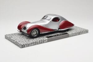 Talbot-Lago T150 C-SS Coupe Zilver Rood Minichamps 1:18 107117121 Hars