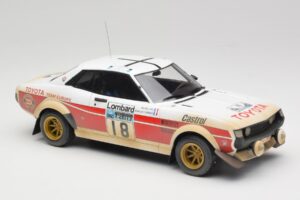 Toyota Celica 2000 GT RA21 #18 J-L. Therier RAC Rally 1977 IXO 1:18 18RMC189C Metaal — afbeelding 4 van 6
