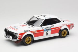 Toyota Celica 2000 GT RA21 #8 H. Mikkola / A. Hertz RAC Rally 1977 IXO 1:18 18RMC189A Metaal