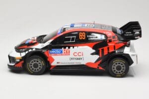 Toyota GR Yaris Rally1 #69 Toyota Gazoo Racing WRT K. Rovanpera / J. Halttunen Rally Finland 2024 IXO 1:18 18RMC218 Metaal — afbeelding 3 van 6