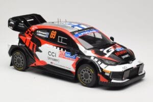 Toyota GR Yaris Rally1 #69 Toyota Gazoo Racing WRT K. Rovanpera / J. Halttunen Rally Finland 2024 IXO 1:18 18RMC218 Metaal — afbeelding 4 van 6