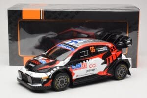 Toyota GR Yaris Rally1 #69 Toyota Gazoo Racing WRT K. Rovanpera / J. Halttunen Rally Finland 2024 IXO 1:18 18RMC218 Metaal — afbeelding 6 van 6
