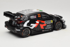 Toyota GR Yaris WRC #33 E. Evans / S. Martin Rally Monte Carlo 2025 IXO 1:18 18RMC229B Metaal — afbeelding 2 van 6