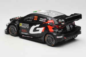 Toyota GR Yaris WRC #33 E. Evans / S. Martin Rally Monte Carlo 2025 IXO 1:18 18RMC229B Metaal — afbeelding 5 van 6