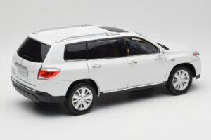 Toyota Highlander XU40 Wit Paudi Model 1:18 2043612-W1 Metaal — afbeelding 3 van 8