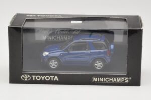 Toyota RAV4 Donkerblauw Grijs Interieur Minichamps 1:43 433166004 Metaal — afbeelding 4 van 4