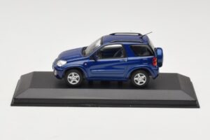 Toyota RAV4 Donkerblauw Grijs Interieur Minichamps 1:43 433166004 Metaal