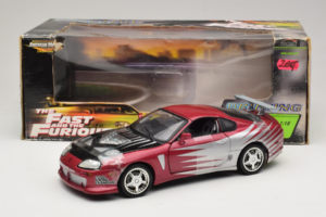 Toyota Supra A80 Fast & Furious Paars Zilver ERTL 1:18 33708 Metaal — afbeelding 6 van 6