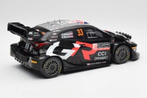 Toyota Yaris Rally1 WRC #33 E. Evans / S. Martin Rally Monte Carlo Night Version 2024 IXO 1:18 18RMC197 Metaal — afbeelding 2 van 6