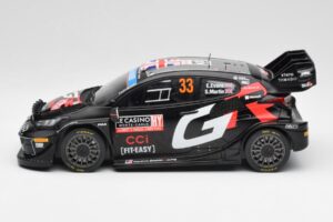 Toyota Yaris Rally1 WRC #33 E. Evans / S. Martin Rally Monte Carlo Night Version 2024 IXO 1:18 18RMC197 Metaal — afbeelding 3 van 6