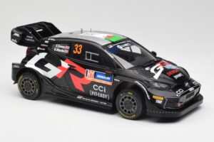 Toyota Yaris Rally1 WRC #33 E. Evans / S. Martin Rally Sweden 2024 IXO 1:18 18RMC200 Metaal — afbeelding 4 van 6