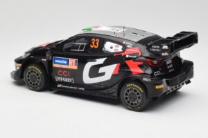 Toyota Yaris Rally1 WRC #33 E. Evans / S. Martin Rally Sweden 2024 IXO 1:18 18RMC200 Metaal — afbeelding 5 van 6