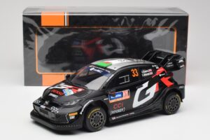 Toyota Yaris Rally1 WRC #33 E. Evans / S. Martin Rally Sweden 2024 IXO 1:18 18RMC200 Metaal — afbeelding 6 van 6