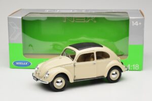 Volkswagen Beetle Type 1 Classic Wit Welly 1:18 18040W Metaal — afbeelding 8 van 8
