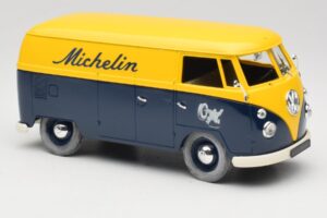 Volkswagen T1 Combi Michelin Zwart & Geel Solido 1:18 9406 Metaal — afbeelding 6 van 8