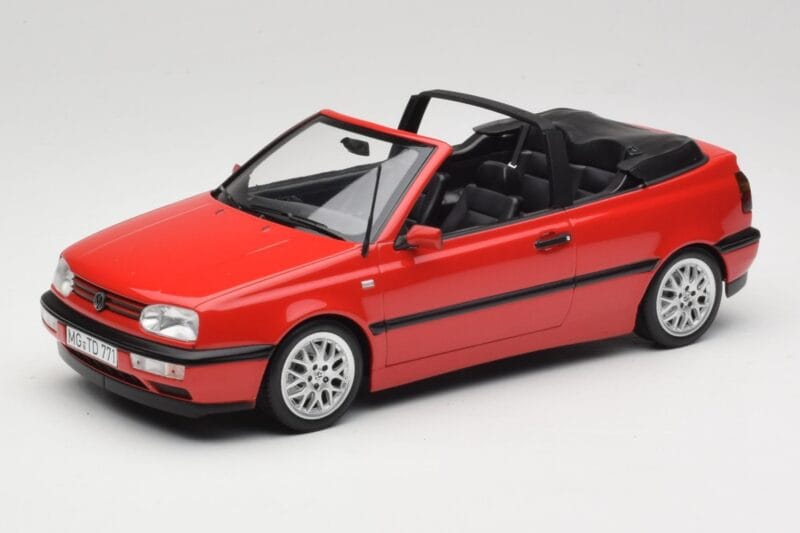Volkswagen Golf Cabriolet Mk3 Rood Norev 1:18 188433 Metaal