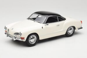 Volkswagen Karmann Ghia Crème Zwart Minichamps 1:18 155054021 Metaal