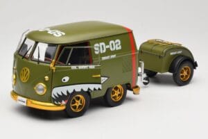 Volkswagen Kool Kombi Army Fighter Green Solido 1:18 S1810901 Metaal — afbeelding 2 van 8