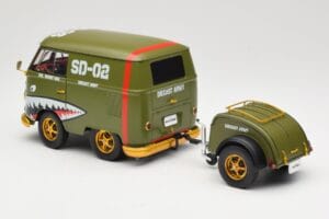 Volkswagen Kool Kombi Army Fighter Green Solido 1:18 S1810901 Metaal — afbeelding 7 van 8