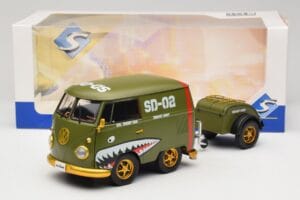 Volkswagen Kool Kombi Army Fighter Green Solido 1:18 S1810901 Metaal — afbeelding 8 van 8