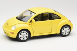 Volkswagen New Beetle Geel Bburago 1:18 BEETLE001 Metaal