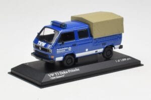 Volkswagen T3 Double Cab Flatbed THW Hannover Minichamps 1:43 400055290 Metaal — afbeelding 2 van 4