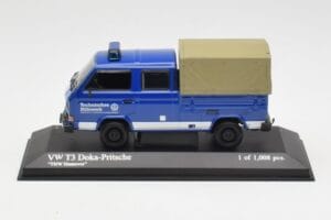 Volkswagen T3 Double Cab Flatbed THW Hannover Minichamps 1:43 400055290 Metaal