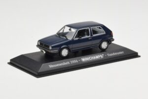 Volkswagen Golf Mk2 Blauw Beursproto Minichamps 1:43 GOLFHANDMUSTER Metaal — afbeelding 2 van 4