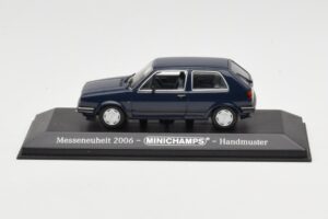 Volkswagen Golf Mk2 Blauw Beursproto Minichamps 1:43 GOLFHANDMUSTER Metaal