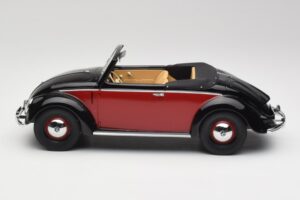Volkswagen Beetle Hebmuller Cabriolet Zwart & Rood Minichamps 1:18 107054230 Hars — afbeelding 3 van 6