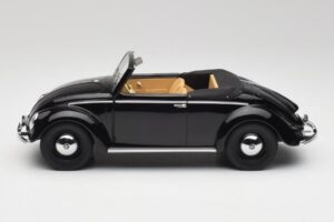 Volkswagen Beetle Type 1 Hebmuller Cabriolet Zwart Minichamps 1:18 107054232 Metaal — afbeelding 3 van 6