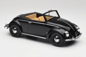 Volkswagen Beetle Type 1 Hebmuller Cabriolet Zwart Minichamps 1:18 107054232 Metaal — afbeelding 4 van 6