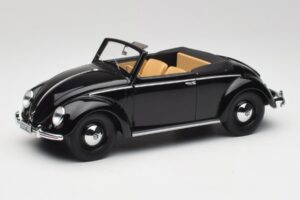 Volkswagen Beetle Type 1 Hebmuller Cabriolet Zwart Minichamps 1:18 107054232 Metaal