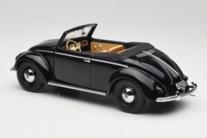 Volkswagen Beetle Type 1 Hebmuller Cabriolet Zwart Minichamps 1:18 107054232 Metaal — afbeelding 5 van 6