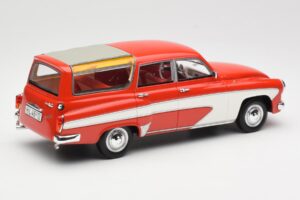 Wartburg 311 Camping Deluxe Rood Wit BoS Models 1:18 BOS037 Hars — afbeelding 2 van 6