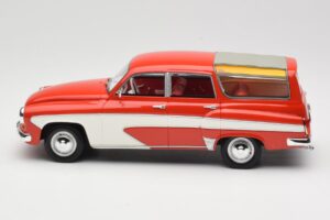 Wartburg 311 Camping Deluxe Rood Wit BoS Models 1:18 BOS037 Hars — afbeelding 3 van 6