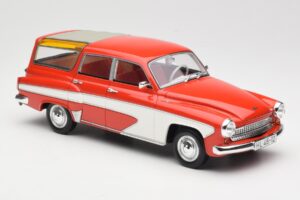 Wartburg 311 Camping Deluxe Rood Wit BoS Models 1:18 BOS037 Hars — afbeelding 4 van 6