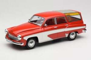 Wartburg 311 Camping Deluxe Rood Wit BoS Models 1:18 BOS037 Hars