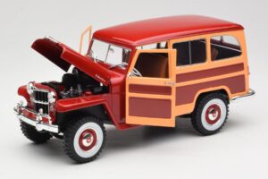 Willys Jeep Station Wagon Rood Road Signature 1:18 92858 Metaal — afbeelding 2 van 8