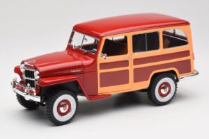 Willys Jeep Station Wagon Rood Road Signature 1:18 92858 Metaal