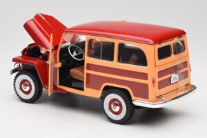 Willys Jeep Station Wagon Rood Road Signature 1:18 92858 Metaal — afbeelding 5 van 8