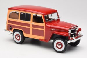 Willys Jeep Station Wagon Rood Road Signature 1:18 92858 Metaal — afbeelding 6 van 8