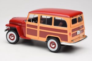Willys Jeep Station Wagon Rood Road Signature 1:18 92858 Metaal — afbeelding 7 van 8