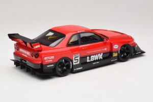 Nissan Skyline ER34 LB Super Silhouette Active Red GT Spirit 1:18 GT570 Hars — afbeelding 2 van 6