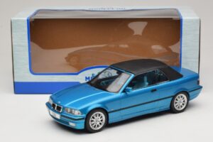 BMW 3 Series E36 Cabriolet Blauw Metallic MCG 1:18 MCG18319 Metaal — afbeelding 7 van 7