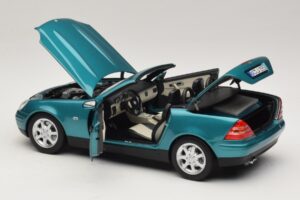 Mercedes SLK R170 Vivianite Green Norev 1:18 183021 Metaal — afbeelding 7 van 10