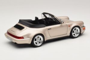 Porsche 911 964 Turbo Look Cabriolet Zermatt Silver Norev 1:18 187140 Metaal — afbeelding 3 van 8
