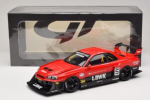 Nissan Skyline ER34 LB Super Silhouette Active Red GT Spirit 1:18 GT570 Hars — afbeelding 6 van 6
