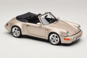 Porsche 911 964 Turbo Look Cabriolet Zermatt Silver Norev 1:18 187140 Metaal — afbeelding 6 van 8